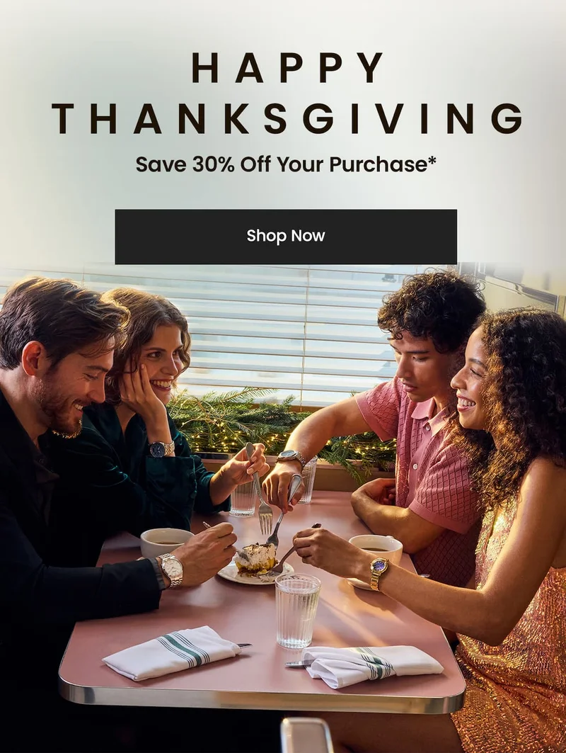 Happy Thanksgiving  Save 30% off your purchase*
