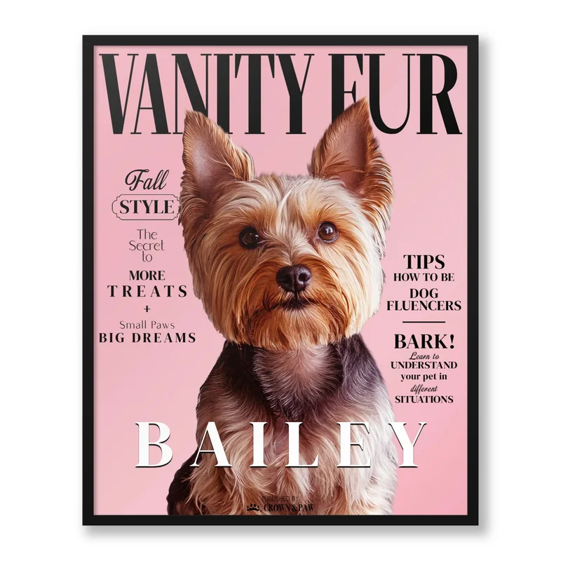 Image of Personalized Vanity Fur Pet Face Magazine Cover