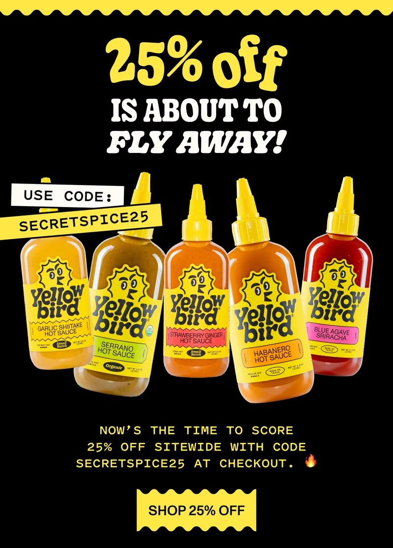 25% off sitewide with code SECRETSPICE25