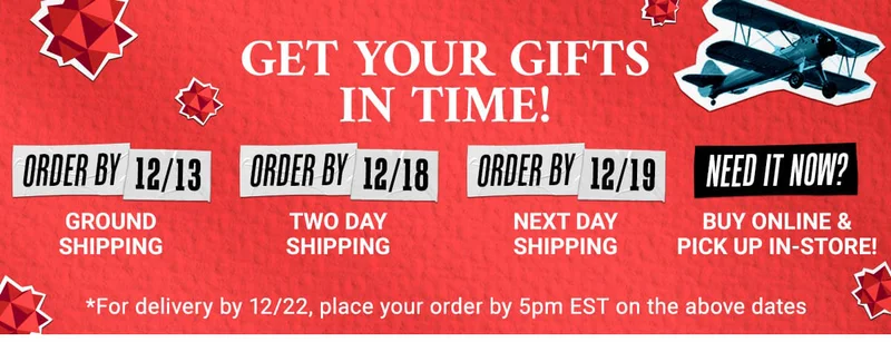 Get Your Gifts In Time!