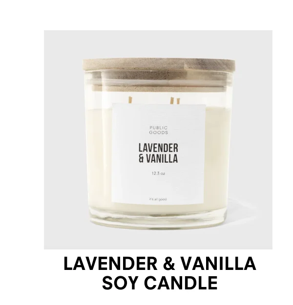 Lavender & Vanilla Soy Candle (3 Wick, 12.3oz)