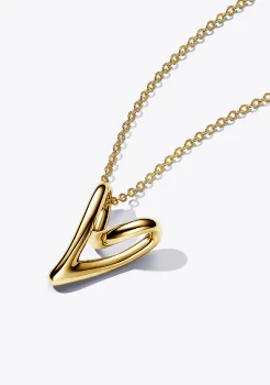 Organically Shaped Heart Pendant Necklace