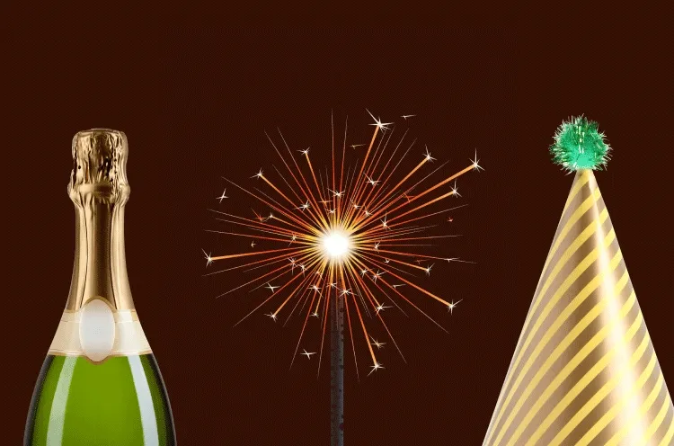 new years cutouts