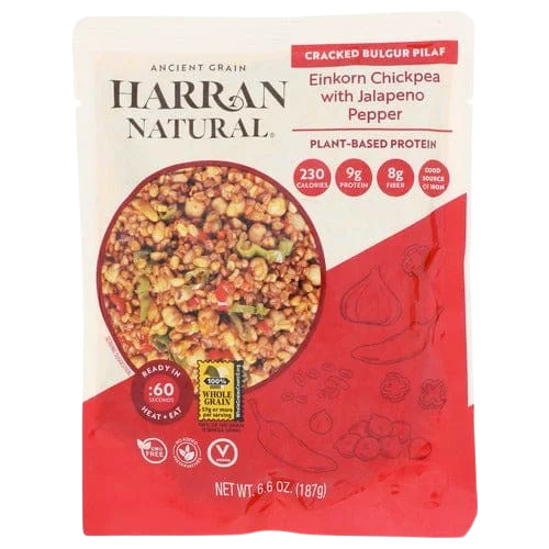 Image of Harran Natural Einkorn Chickpea with Jalapeno Pepper Bulgur Wheat Pilaf (8 Pack)