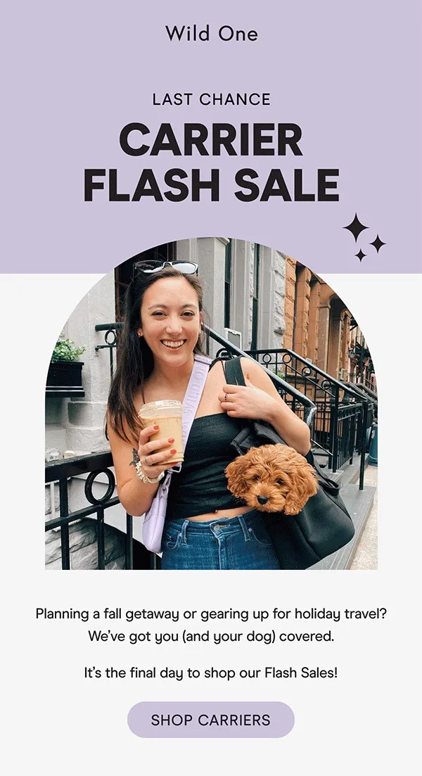 15% OFF CARRIERS