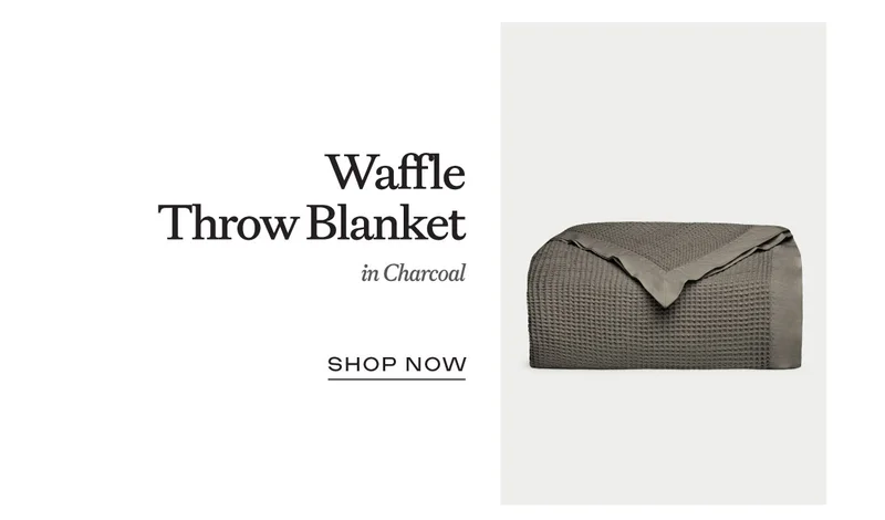 Waffle Throw Blanket in Charcoal