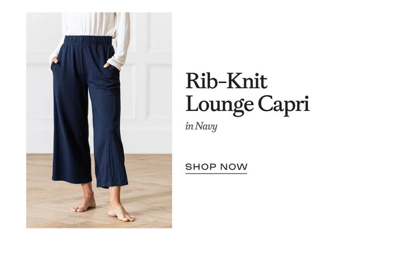 Rib-Knit Lounge Capri