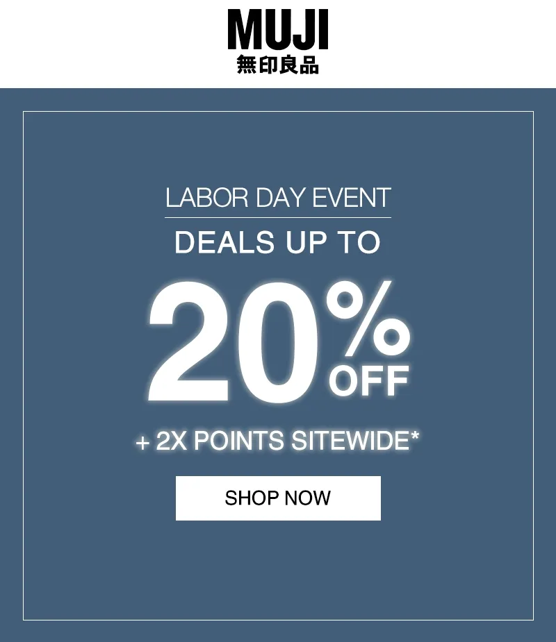 Shop Labor Day Deals Up to 20% Off!