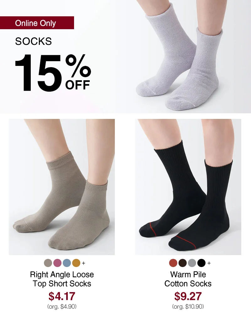 Shop 15% Off Socks Online Only!