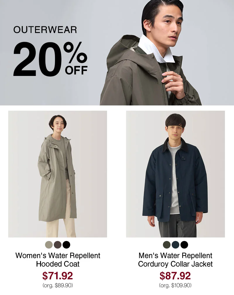 Shop 20% Off Outerwear!