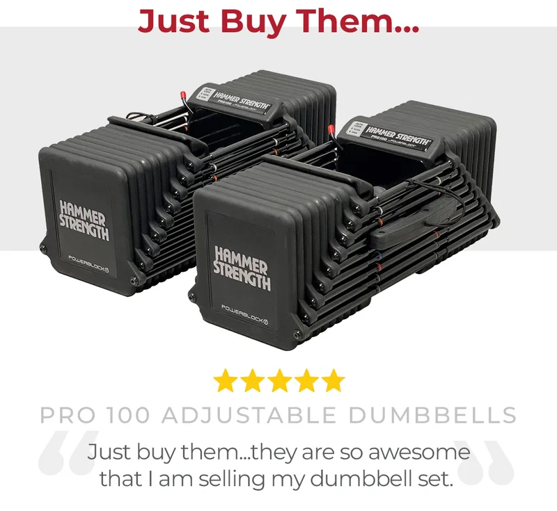 PRO 100 Adjustable Dumbbells | Shop Now