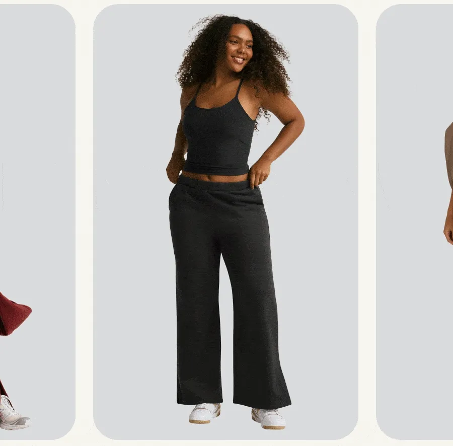 Open Ended Mid Rise Wide Leg Pant