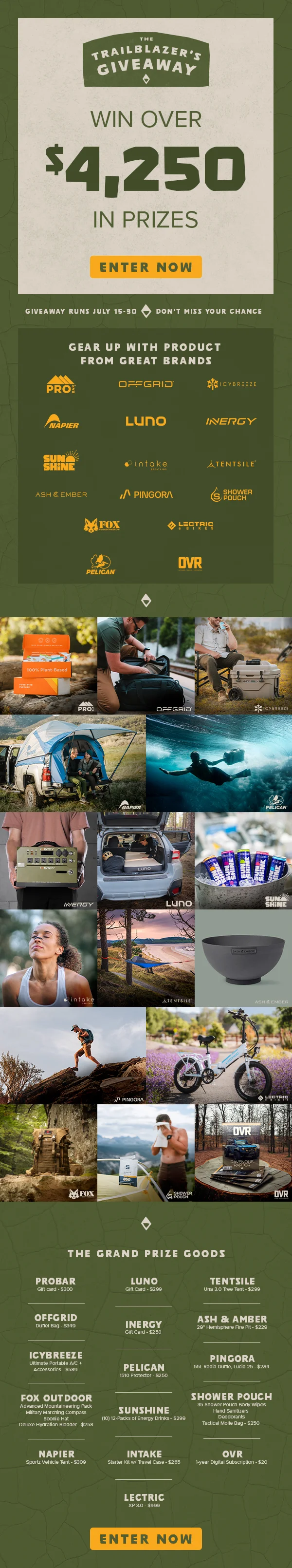 Win over $4,250 in prizes