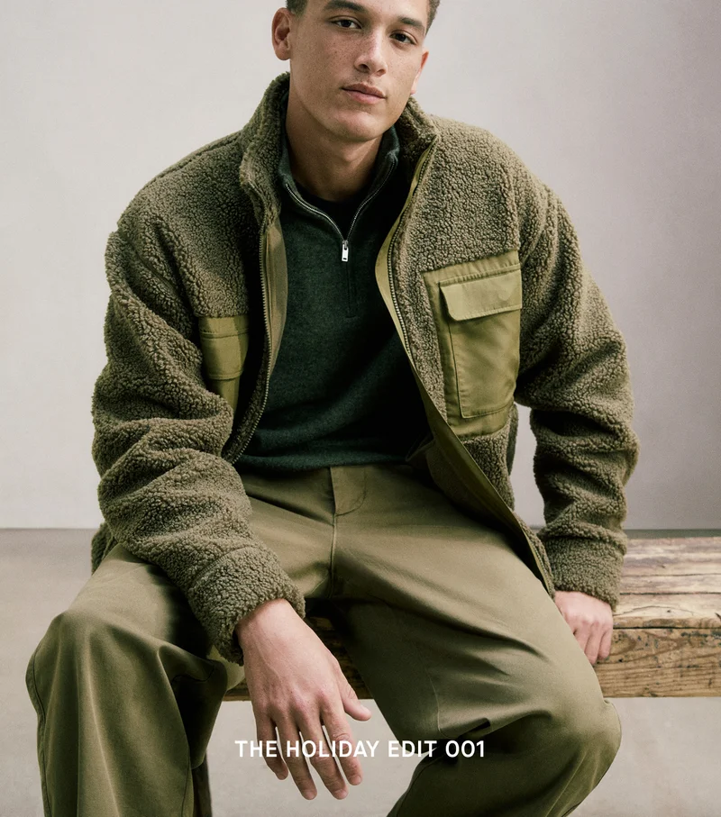 Image | The Holiday Edit 001 | Model in ReTrack Fleece Zip-Up