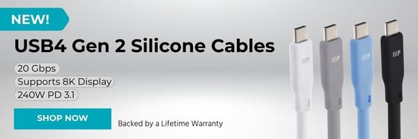 New (tag) USB4 Gen 2 Silicone Cables 20Gbps | 8K60Hz | 240W PD 3.1 Shop Now