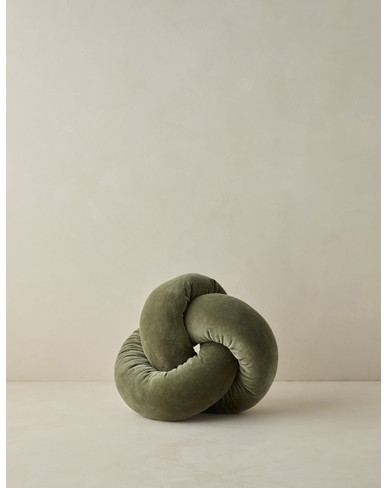 Dewey Velvet Pillow-Moss