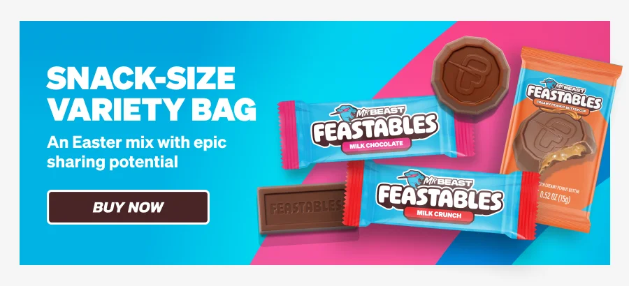 SNACK-SIZE VARIETY BAG! An Easter mix with epic sharing potential. Click here to find a store.