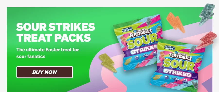 SOUR STRIKES TREAT PACKS! The ultimate Easter treat for sour fanatics. Click here to find a store.
