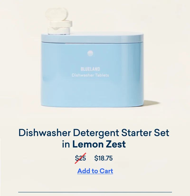 Shop our Dishwasher Detergent Starter set in Lemon Zest!