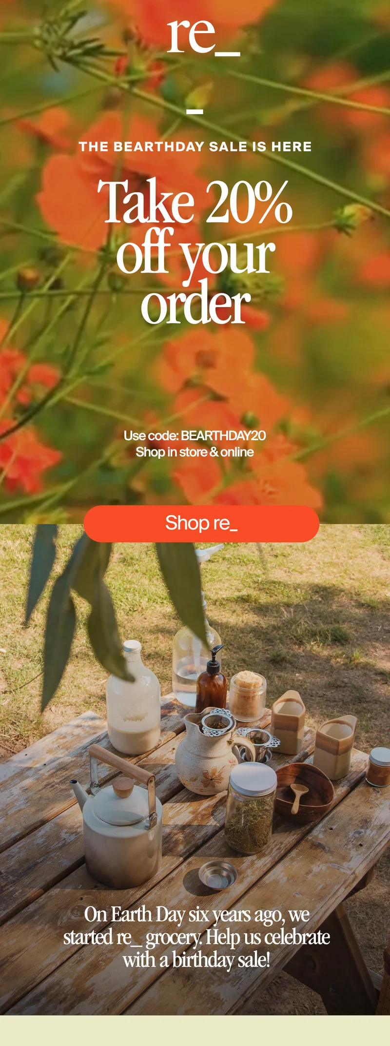 Save 20% in our Earth Day sale with code: BEARTHDAY20