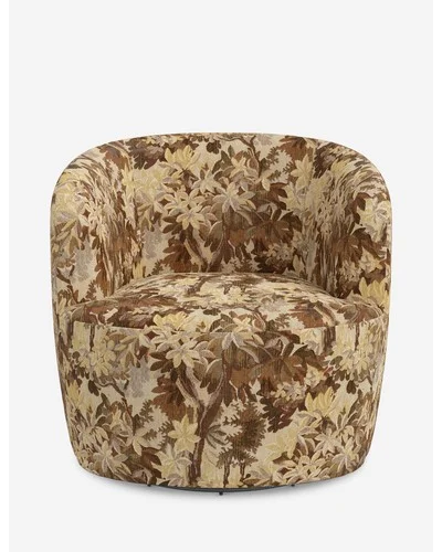Rue Swivel Chair - Amber Tapestry