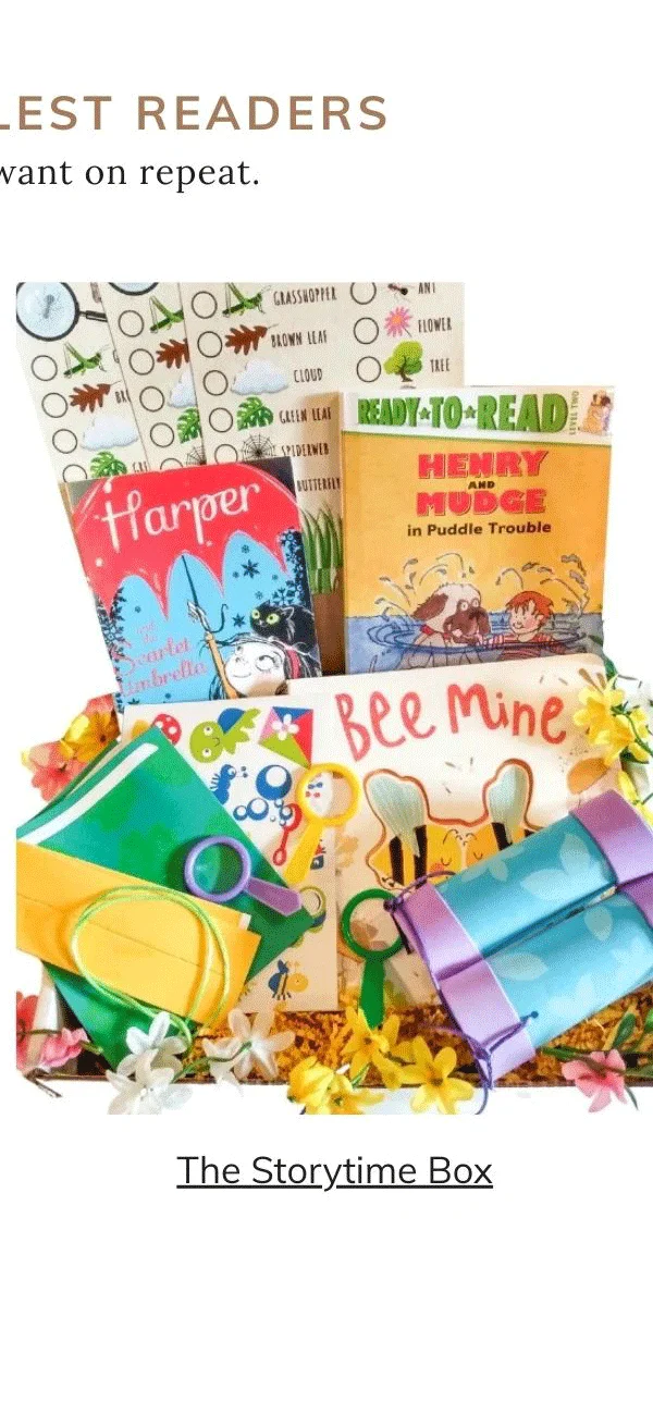 The Story Time Box Children's books and activities delivered monthly