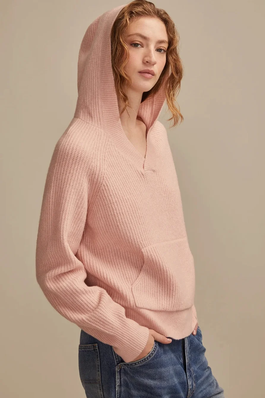 Image of Lucky Brand Cloud Soft Hoodie Sweater - Women's Clothing Outerwear Sweatshirts Crewneck Hoodies in Falcon Heather