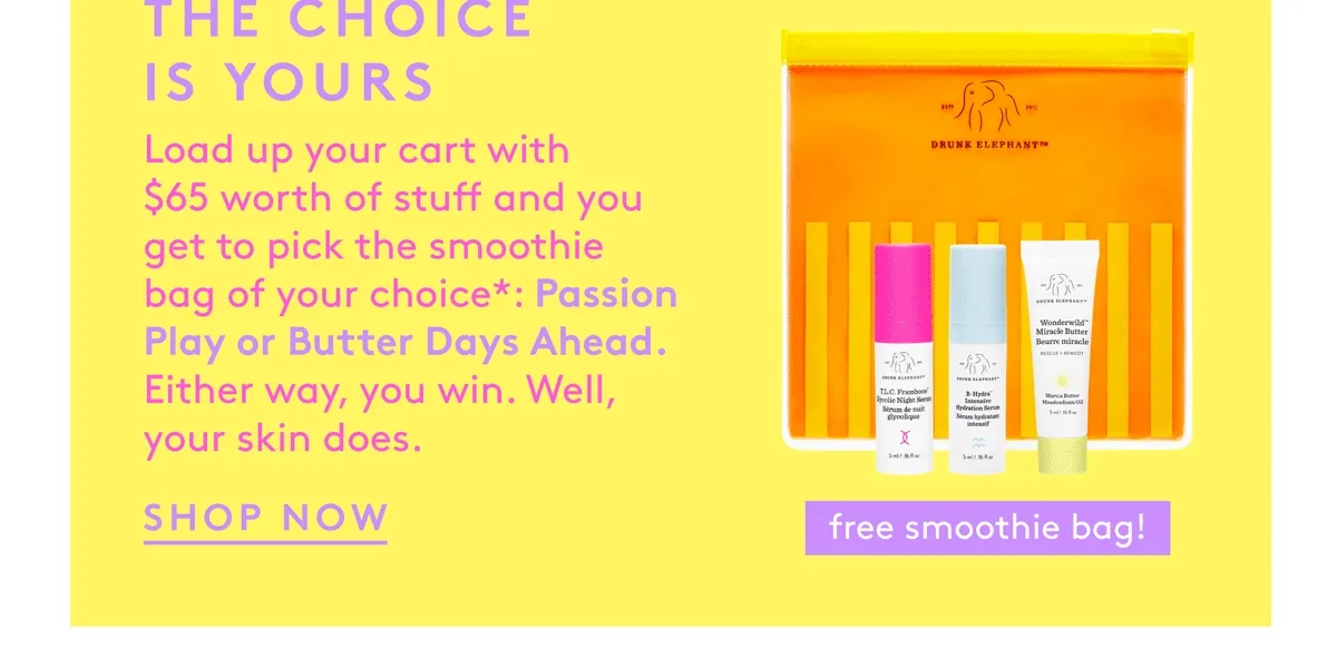 You Pick: Free Smoothie on Orders $65+