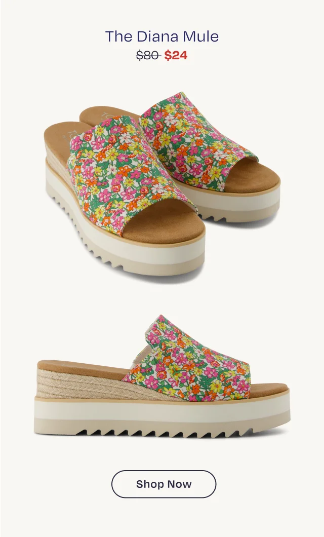 Shop Diana Mule Wedge Sandal - Button