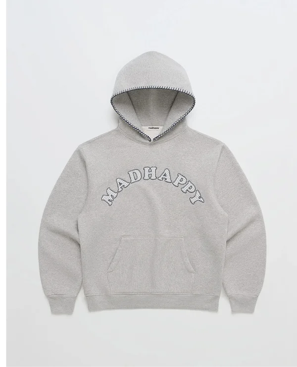Polka Dot Appliqué Cooper Hoodie - Heather Gray