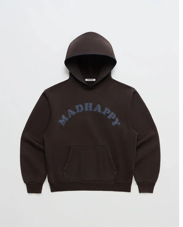 Polka Dot Appliqué Cooper Hoodie - Coffee Bean