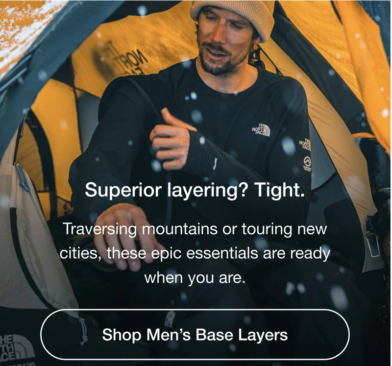 Superior layering? Tight. Traversing mountains or touring new cities, these epic essentials are ready when you are. Shop Men's Base Layers