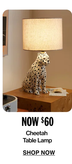 NOW $60 | Cheetah Table Lamp