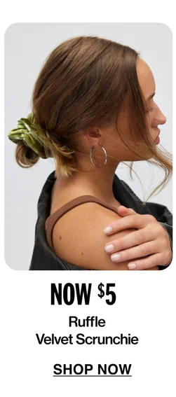 NOW $5 | Ruffle Velvet Scrunchie