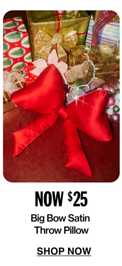 NOW $25 | Big Bow Satin Throw Pillow