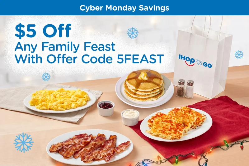 Cyber Monday Savings $5 Off Any Family Feast with Offer Code discount code