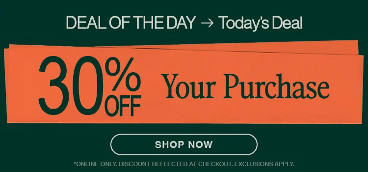 30% off your purchase