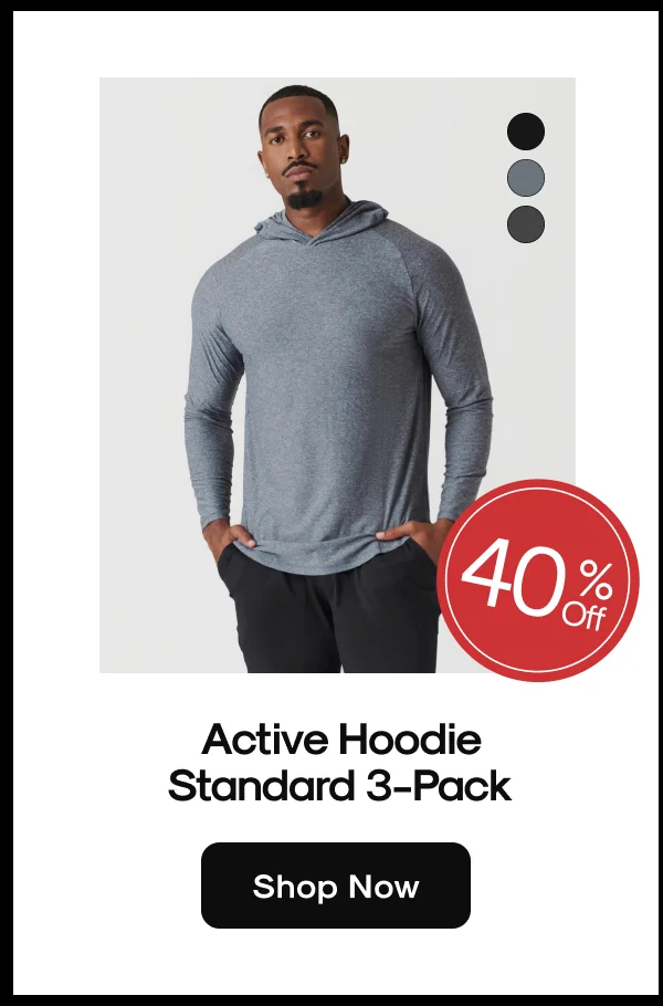 Active Hoodie Standard 3-Pack