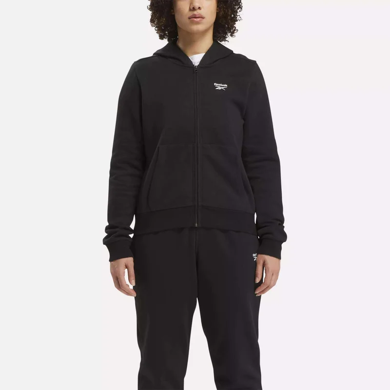 Image of Women's Reebok Identity Small Logo Fleece Full-Zip Hoodie