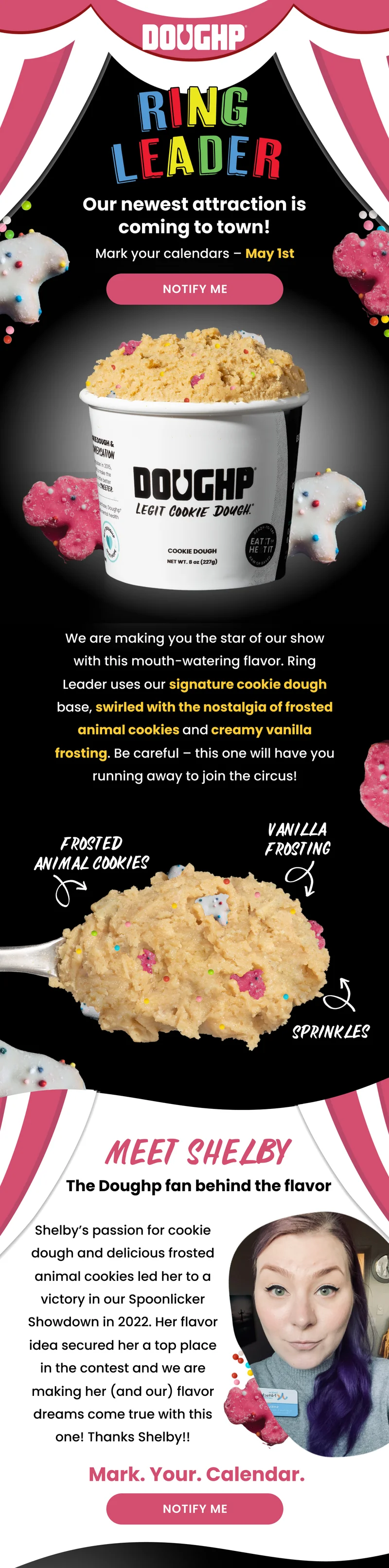 Doughp Edible Frosted Animal Crackers Cookie Dough