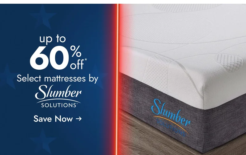 UP TO 60% OFF Select Mattresses by Slumber Solutions*
