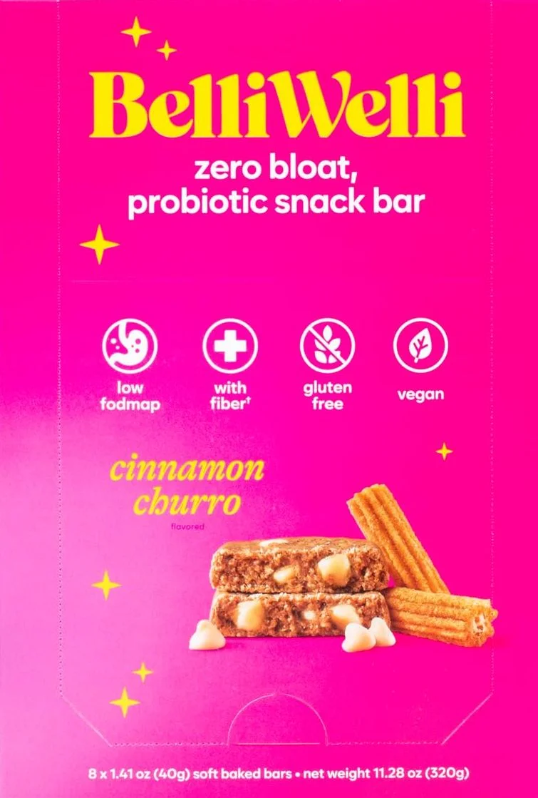 Image of Belli Welli Cinnamon Churro Probiotic Snack Bar (8 CT)