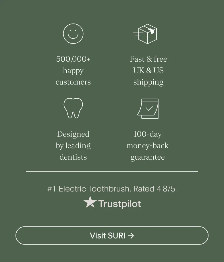 Over 500,000 happy customers and designed by leading dentists. Visit SURI