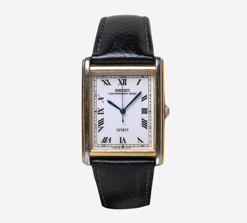Seiko Rewound Spirit Gold and Black Quartz Analog Watch