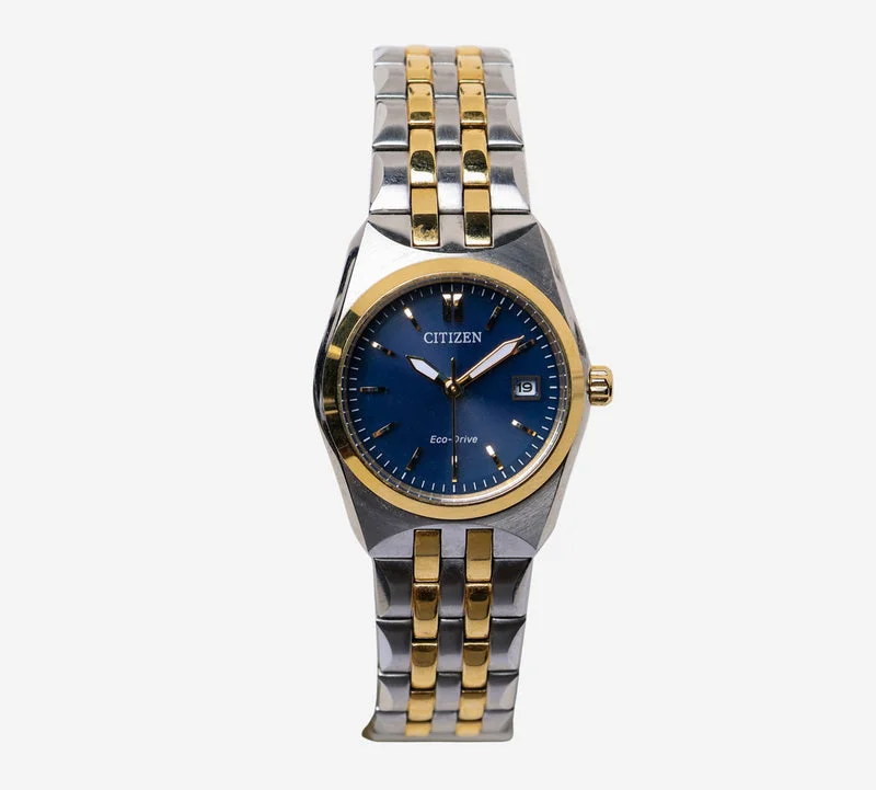 Citizen Rewound Eco-Drive Blue, Silver and Gold Quartz Analog Watch