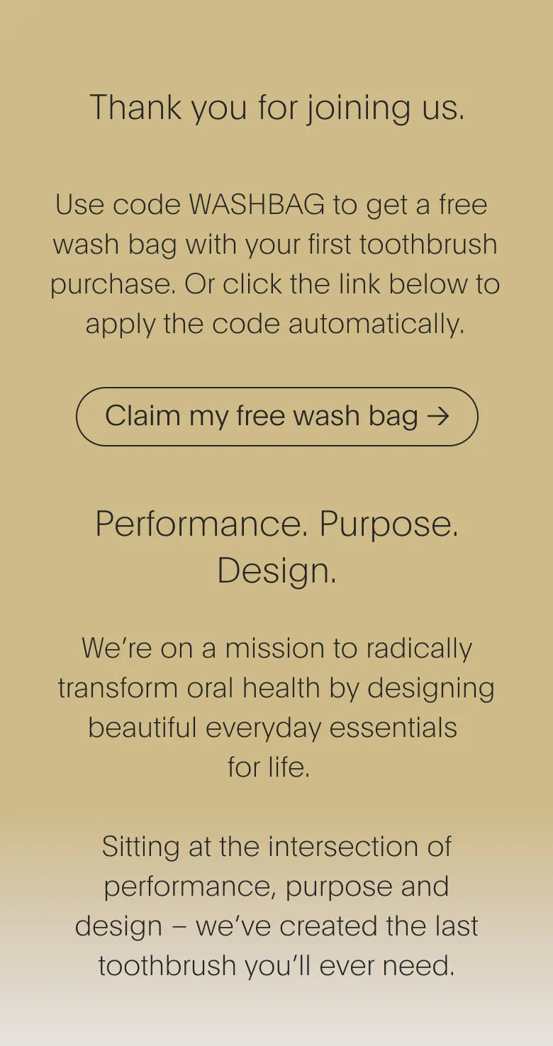 Claim my free washbag