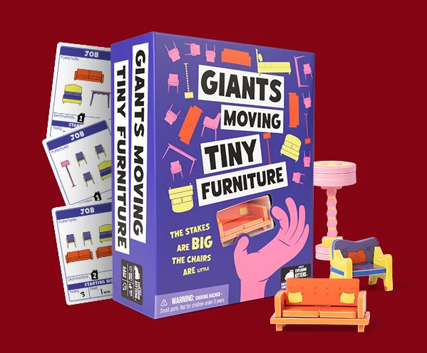 GIANTS MOVING TINY FURNITURE