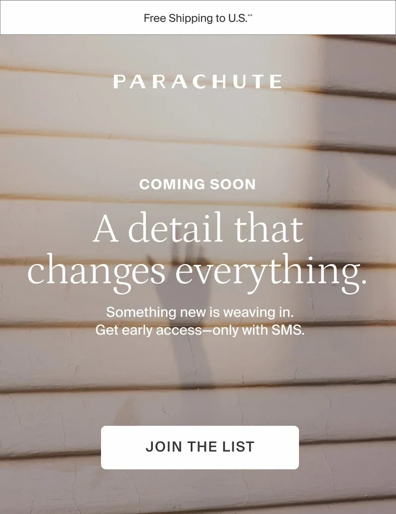 Something new is weaving in. Get early access—only with sms. Join the list.