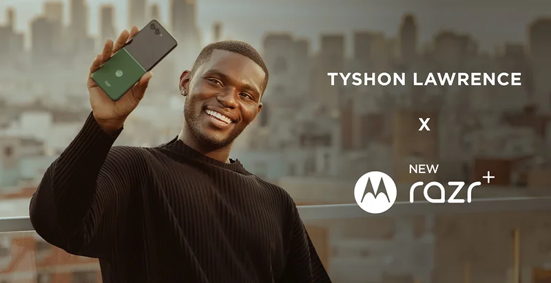Tyshon Lawrence x new motorola razr+ 2024