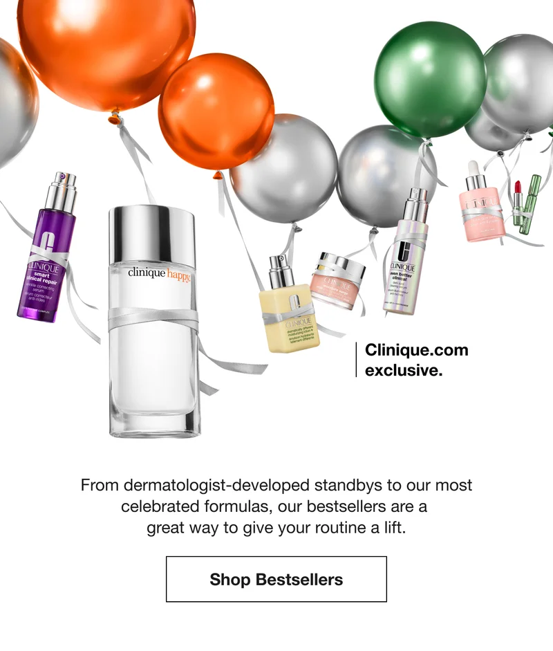 Clinique.com exclusive. | From dermatologist-developed standbys to our most celebrated formulas, our bestsellers are a great way to give your routine a lift. | Shop Bestsellers